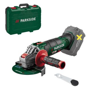   ParkSide PWSA 20-Li F4 / G4 SOLO X20 akkus, 125 mm 20V akkumulátoros sarokcsiszoló akku és töltő nélkül