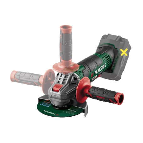 ParkSide PWSA 20-Li F4 / G4 SOLO X20 akkus, 125 mm 20V akkumulátoros sarokcsiszoló akku és töltő nélkül