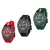 ParkSide PWSL1 A3 Fan Edition Watch vízálló karóra, kvarc óraművel beépített LED lámpábal fekete / zöld / piros színben, ParkSide 30 limitált széria