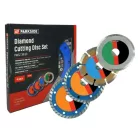 ParkSide PWSZS 1 / WWS-DTS4-P01 Diamond Cutting Disc Set 4 darabos 125 mm gyémánt vágókorong készlet sarokcsiszolóhoz (kisflexhez)