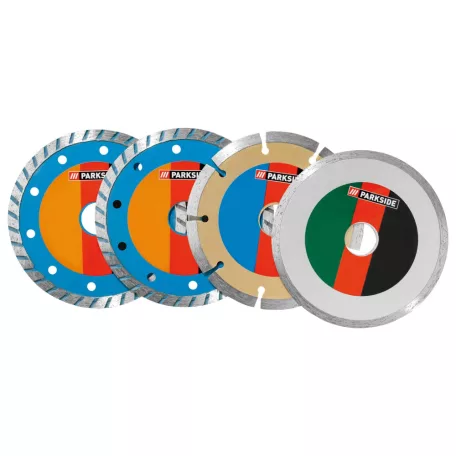 ParkSide PWSZS 1 / WWS-DTS4-P01 Diamond Cutting Disc Set 4 darabos 125 mm gyémánt vágókorong készlet sarokcsiszolóhoz (kisflexhez)