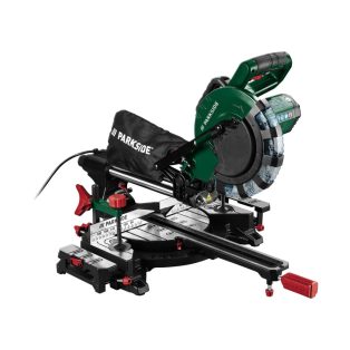   ParkSide PZKS 2000 C3 elektromos 2000W asztali bütüző (fejező) és gérvágó fűrész, vonófűrész, csapfűrész, dupla csúszósínnel