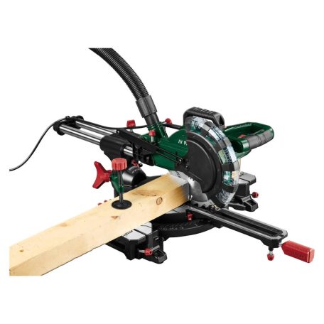 ParkSide PZKS 2000 C3 elektromos 2000W asztali bütüző (fejező) és gérvágó fűrész, vonófűrész, csapfűrész, dupla csúszósínnel