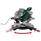 ParkSide PZKS 2000 C3 elektromos 2000W asztali bütüző (fejező) és gérvágó fűrész, vonófűrész, csapfűrész, dupla csúszósínnel