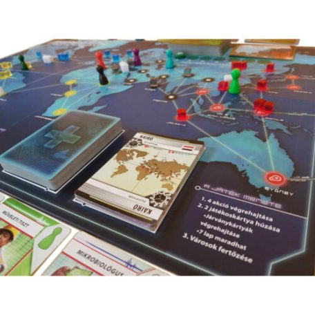 Z-Man Games - Gémklub Pandemic (Pandémia, Világjárvány) stratégiai, kooperatív társasjáték magyar kiadás, 2-4 főnek 