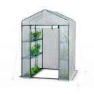 ParkSide / GardenStar 8 polcos 140 x 200 x 140 cm szövetfólia hobby kerti melegház, szövethálós fóliasátor polcokkal