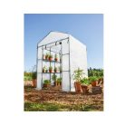 ParkSide / GardenStar 8 polcos 140 x 200 x 140 cm szövetfólia hobby kerti melegház, szövethálós fóliasátor polcokkal