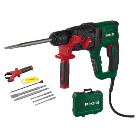 ParkSide PBH 1050 D4 V2 SDS Plus 1050W 3J elektromos (vezetékes) ütvefúró, fúrókalapács, vésőkalapács, fordulatszám szabályzó nélkül