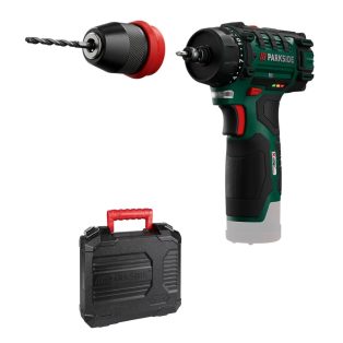   ParkSide PBSA 12 D4 / E4  SOLO 28Nm akkus, X12V li-ion akkumulátoros, levehető tokmányos fúró, csavarozó, behajtó akku és tötlő nélkül