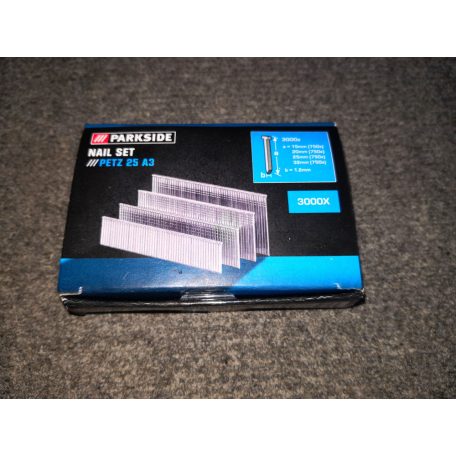 ParkSide PET 25 D4 Maxi állítható ütőerejű, 25W elektromos tűzőgép és szögbelövő 4000 db kapocs és szög tartozékkal 