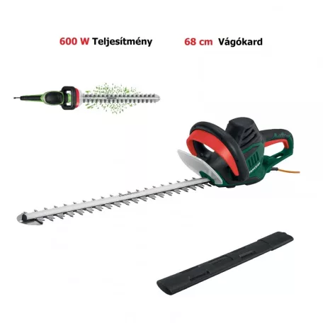ParkSide PHS 600 C3 elektromos, vezetékes 600W 68 cm sövényvágó, sövénynyíró (FloraBest FHT 600 utódja)