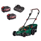 ParkSide PRMA 40-Li B3 ECO X20V 2 x 20V 4Ah Li-ion dupla akkus, 43 cm vezeték nélküli, fűgyűjtős, 40V akkumulátoros fűnyíró Smart akkutöltővel