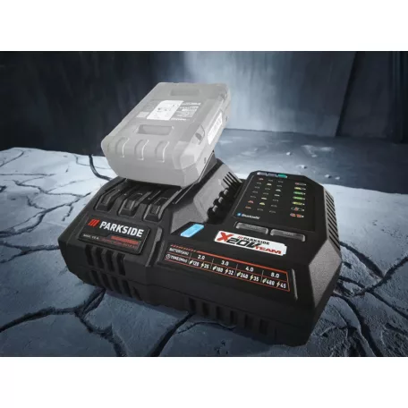 ParkSide Performance PLGS 2012 A1 X20V 300W Bluetooth Smart akkutöltő, akkumulátor gyors töltő 