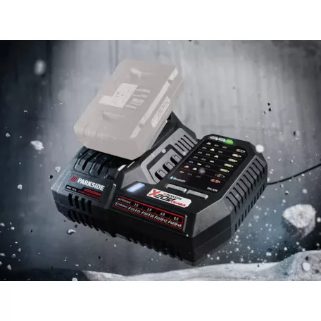ParkSide Performance PLGS 2012 A1 X20V 300W Bluetooth Smart akkutöltő, akkumulátor gyors töltő 