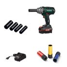 ParkSide PASSK 20-Li C4 CR-MO 20V 4Ah 400Nm akkus ütvecsavarozó, akkumulátoros kerékkulcs készlet 4 x CR-V + 3 x CR-MO dugókulccsal