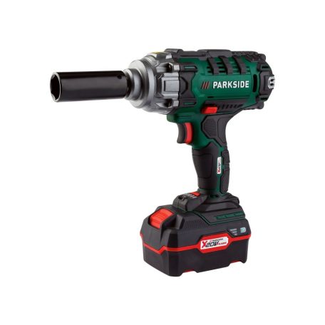 ParkSide PASSK 20-Li C4 CR-MO 20V 4Ah 400Nm akkus ütvecsavarozó, akkumulátoros kerékkulcs készlet 4 x CR-V + 3 x CR-MO dugókulccsal