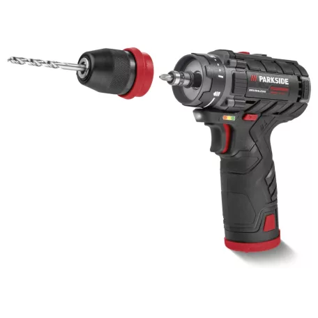 ParkSide Performance PBSPA 12 C3 / E4 prémium, 35 Nm levehető tokmányos 12V 2Ah dupla akkus fúró behajtó táskával 39 kiegészítővel 