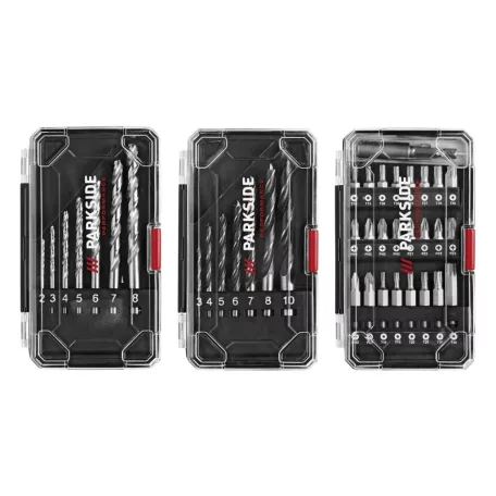 ParkSide Performance PBSPA 12 C3 / E4 prémium, 35 Nm levehető tokmányos 12V 2Ah dupla akkus fúró behajtó táskával 39 kiegészítővel 