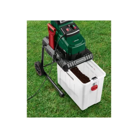 ParkSide PWH 2800 C3 / PEWH 2800 A1 2800W 56L dobozos, hengerkéses ágaprító, maróhengeres, vágóhengeres csendes száraprító, ágdaráló, kerti növényaprító