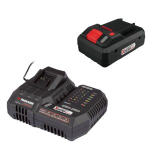   ParkSide Performance PLGS 2012 A1 X20V 300W Smart akkutöltő + PAPS 204 A1 20V 4Ah X20 akku csomag 