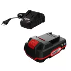  ParkSide SZETT-2  X20V Team 20V 2Ah akku és töltő késszlet - PAP 20 B1 20V 2Ah 40Wh Li-ion akkumulátor + PLG 20 A1 / C1 65W 2,4A hálózati töltő 