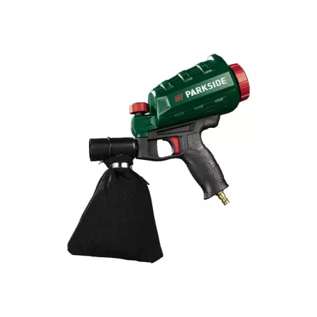 ParkSide PDSP 1000 E6 pneumatikus homokszóró, sűrített levegős homokfúvó pisztoly szemcsegyűjtővel