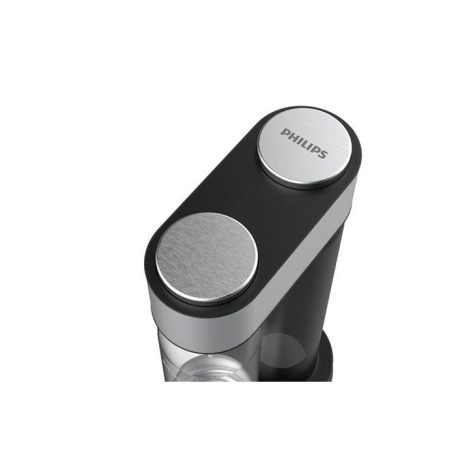 Philips GoZero inox Soda Maker ADD4902 fekete - inox prémium szódagép, házi szódakészítő 1 db CO2 patronnal és 1 db 0.9 literes palackkal (ADD4902BK/10)