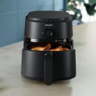 Philips 1000 Series NA120 kompakt, mechanikus 4.2L 1300W Air Fryer, forrólevegős sütő, olajmentes olajsütő, 4,2 literes Airfryer (NA120/00)