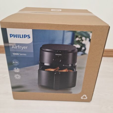 Philips 1000 Series NA120 kompakt, mechanikus 4.2L 1300W Air Fryer, forrólevegős sütő, olajmentes olajsütő, 4,2 literes Airfryer (NA120/00)
