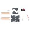   PlayTive 460733 mechanikus sorompó, 5 részes vasúti átjáró vonattal, fa vonat szettekhez