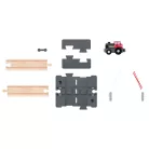 PlayTive 460720 / 485039 mechanikus sorompó, 5 részes vasúti átjáró vonattal, fa vonat szettekhez