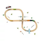 PlayTive Dinosaur Wooden Train Set - 46 darabos dinoszaurusz fa vonat vasút szett, favonat készlet 2.7 méter