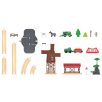   PlayTive Farm Train Set - 43 darabos parasztház / gazdaság fa vonat vasút szett, favonat készlet elemes traktorral és elektromos tyúkketreccel