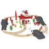   PlayTive Fire Brigade Train Set - 47 darabos Tűzoltóság fa vonat / vasút szett, favonat készlet