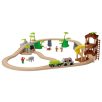   PlayTive JT-2023 Jungle Train 35 db-os dzsungel fa vonat készlet favonat szett önjáró safari autóval