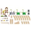   PlayTive JT-2023 Jungle Train 35 db-os dzsungel fa vonat készlet favonat szett önjáró safari autóval