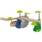 PlayTive JT-2023 Jungle Train 35 db-os dzsungel fa vonat készlet favonat szett önjáró safari autóval