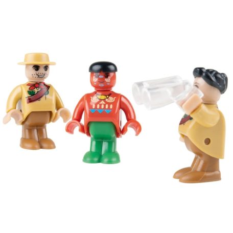 PlayTive JT-2023 Jungle Train 35 db-os dzsungel fa vonat készlet favonat szett önjáró safari autóval