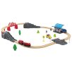   PlayTive Passenger Train Utasszállító 42 db-os fa vonat készlet, favonat szett, önjáró mozdonnyal