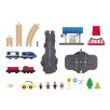   PlayTive Passenger Train Utasszállító 42 db-os fa vonat készlet, favonat szett, önjáró mozdonnyal