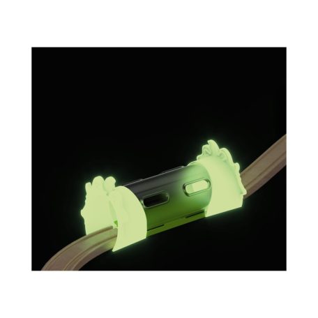 PlayTive Glow SZETT Amusement Train Set 35 részes Vidámpark fa vonat szett önjáró mozdonnyal + 3 db mechanikus autóval, foszforeszkáló (sötétben világító) elemekkel