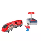 lupilu / PlayTive City Express rádiófrekvenciás, távirányítós mozdony, RC vonat fa vonat szettekhez (piros)