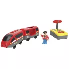 lupilu / PlayTive City Express rádiófrekvenciás, távirányítós mozdony, RC vonat fa vonat szettekhez (piros)