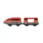 lupilu / PlayTive City Express rádiófrekvenciás, távirányítós mozdony, RC vonat fa vonat szettekhez (piros)