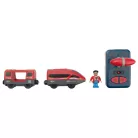 lupilu / PlayTive City Express rádiófrekvenciás, távirányítós mozdony, RC vonat fa vonat szettekhez (piros)