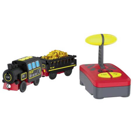 PlayTive Freight Train tehervonat, távirányítós mozdony, RC vonat fa vonat szettekhez (fekete)