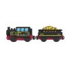   PlayTive Freight Train tehervonat, távirányítós mozdony, RC vonat fa vonat szettekhez (fekete)