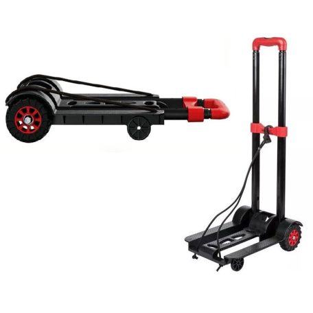 ParkSide / PowerFix Profi PUTK 50 A1 összecsukható műnyag molnárkocsi, szállítókocsi 50 kg teherbírással, 1.6 kg önsúllyal, rögzítő pánttal (321614)