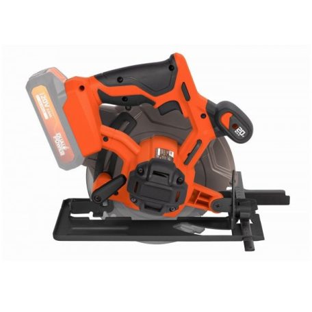 PowerPlus POWDP25200 SOLO 20V akkumulátoros, li-ion akkus kézi körfűrész 165 mm fűrészlappal, akku és töltő nélkül