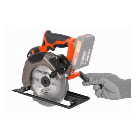 PowerPlus POWDP25200 SOLO 20V akkumulátoros, li-ion akkus kézi körfűrész 165 mm fűrészlappal, akku és töltő nélkül
